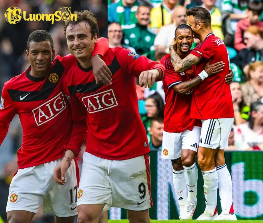 Berbatov và Nani tái hiện màn ăn mừng đầy cảm xúc